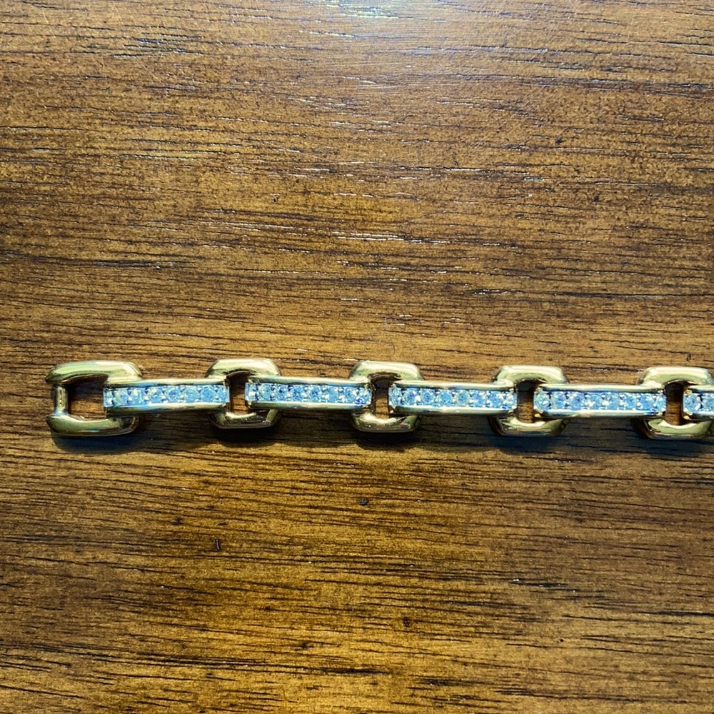 Swarovski Crystal Gold Bracelet